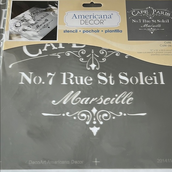 NWT Americana Decor Stencil Set France - Picture 3 of 4